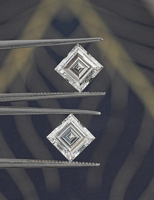 Antique Carre Cut Lab Grown Loose Matching Pair