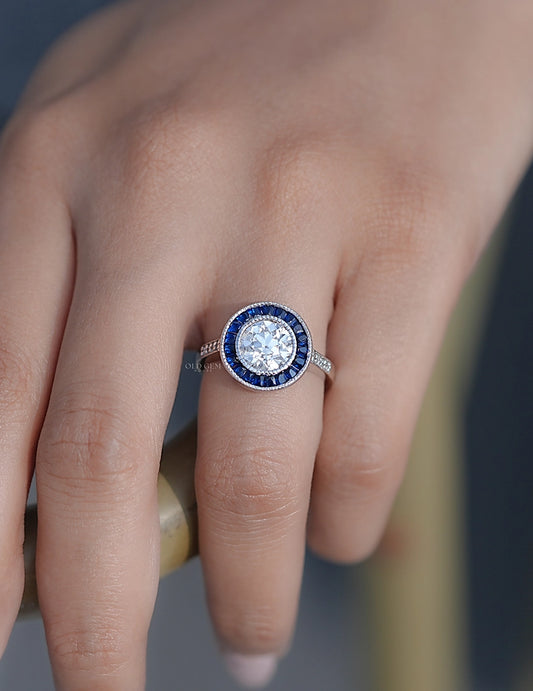 Old European Round Halo Ring