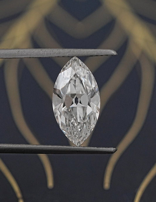 Old Mine Marquise Lab Diamond -- 3.20 Ct