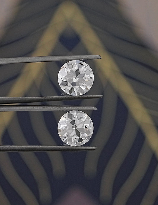 Paired Old European Round Lab Diamond -- 5.00 TCW