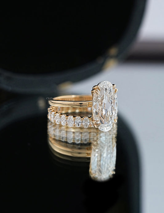 Old Mine Moval Wedding Set Wedding Band