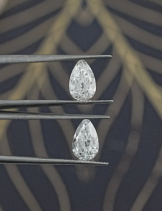 Old Mine Pear Lab Loose Diamond Matching Pair Lab Grown Diamond