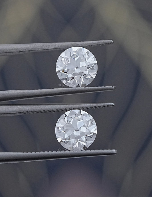 Paired Old European Round Lab Diamond -- 2.00 TCW Lab Grown Diamond