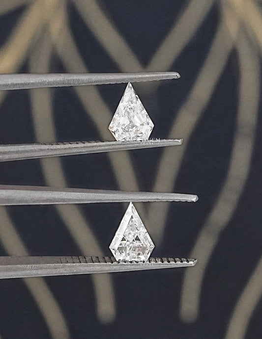 Shield Cut Lab Grown Diamond Pair
