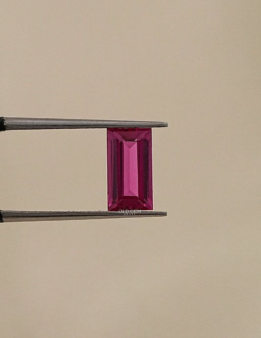 2.00 Carat Pink Baguette Cut Gemstone Lab Diamond
