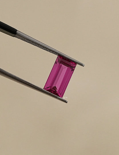 2.00 Carat Pink Baguette Cut Gemstone Lab Diamond