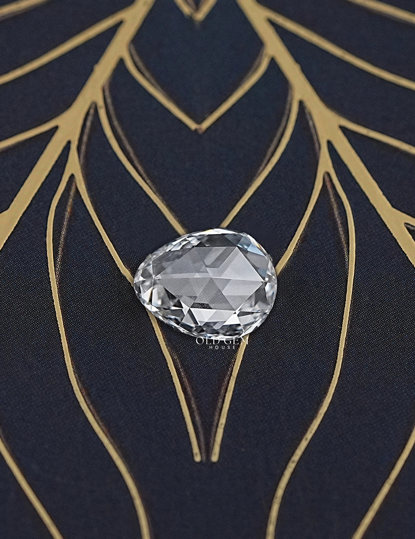 2.50 Carat Rose Cut Egg Shape Loose Diamond Lab Grown Diamond