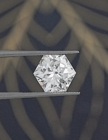 Hexagon Cut Lab Grown Diamond 2.50 Carat Lab Grown Diamond