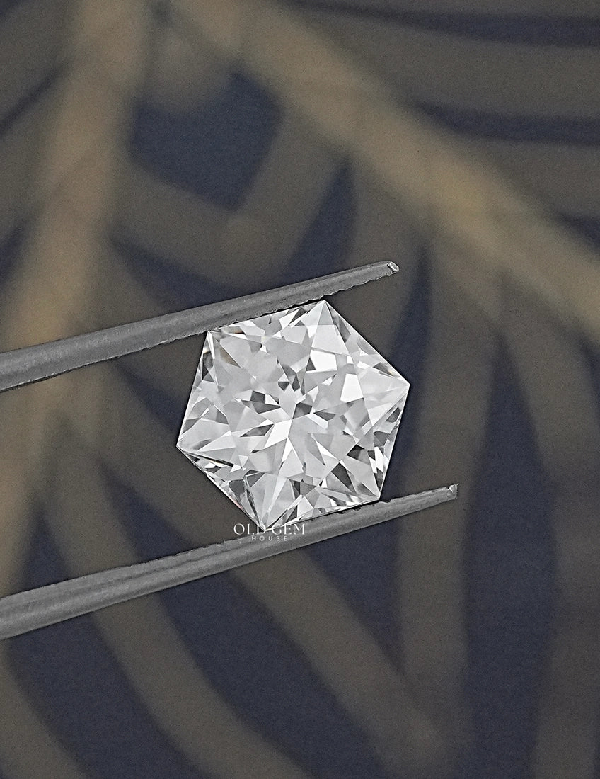 Hexagon Cut Lab Grown Diamond 2.50 Carat Lab Grown Diamond