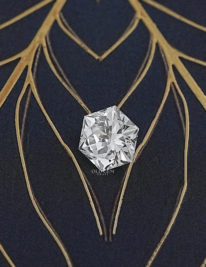 Hexagon Cut Lab Grown Diamond 2.50 Carat Lab Grown Diamond