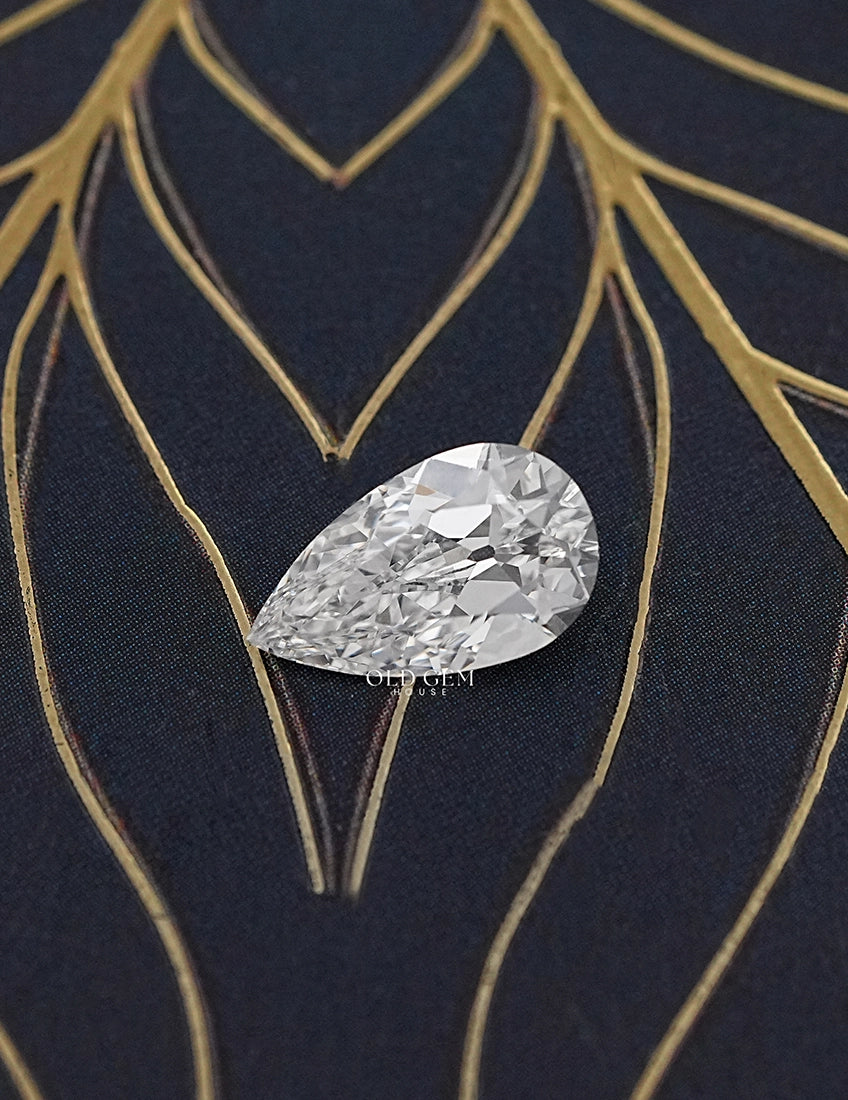 3.10 Carat Old Mine Pear Lab Loose - DE/VS Lab Grown Diamond