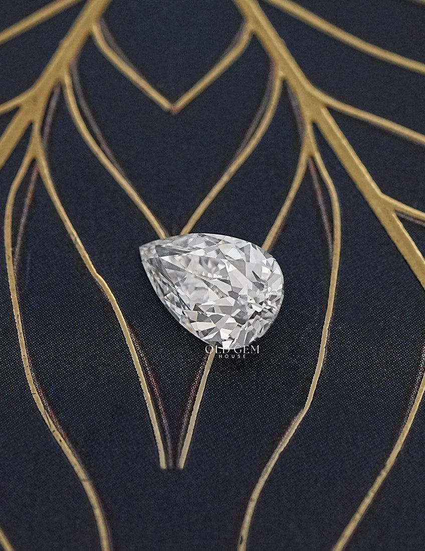 3.10 Carat Old Mine Pear Lab Loose-DE/VS