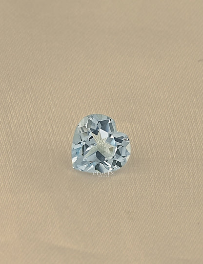 Light Blue Heart Shape Loose Gemstone Gemstone