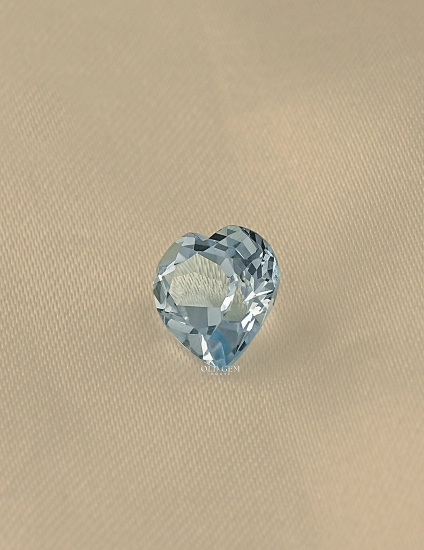 Light Blue Heart Shape Loose Gemstone Gemstone