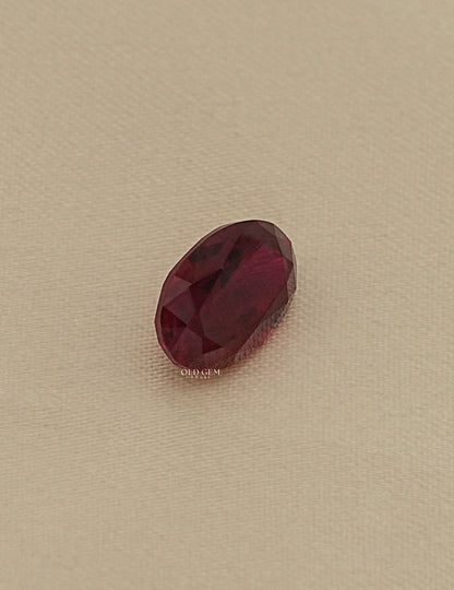 4.95 Carat Red Oval Cut Lab Loose Gemstone