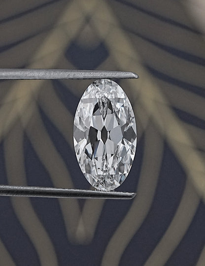 5.10 Carat Old Mine Moval Cut Lab Loose Diamond Lab Grown Diamond