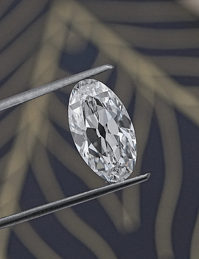 5.10 Carat Old Mine Moval Cut Lab Loose Diamond Lab Grown Diamond