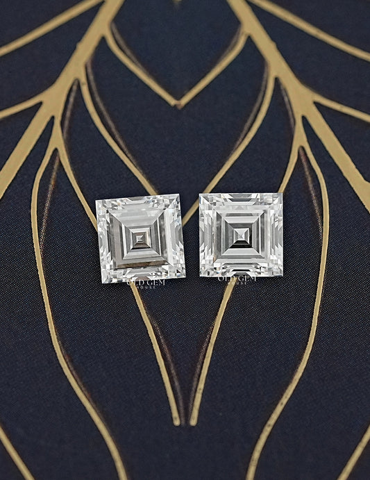 Antique Carre Cut Lab Grown Loose Matching Pair Lab Grown Diamond