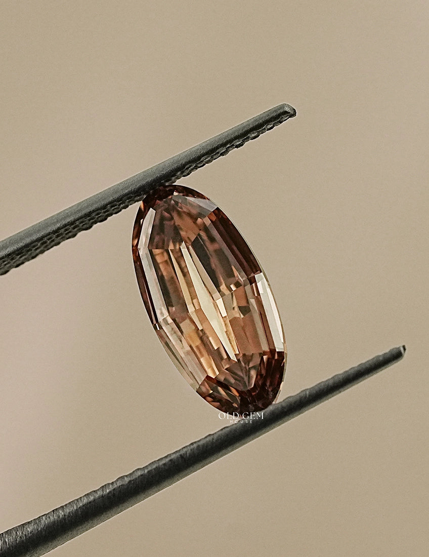 Step Cut Moval Lab Loose Champagne Diamond Lab Grown Diamond