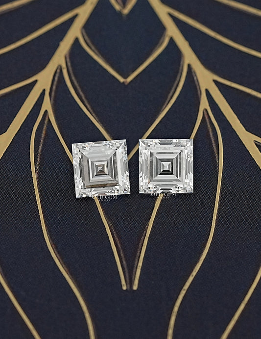 Antique Carre Cut Lab Grown Loose Matching Pair Lab Grown Diamond