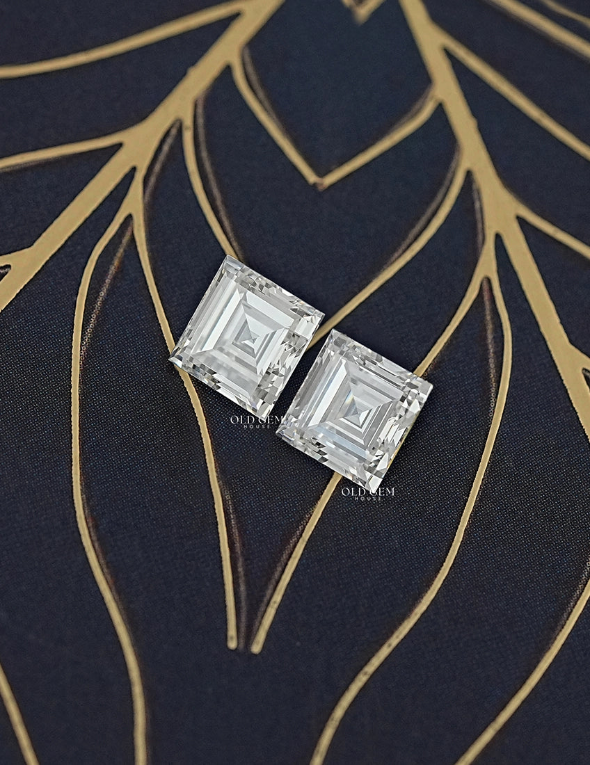 Antique Carre Cut Lab Grown Loose Matching Pair Lab Grown Diamond