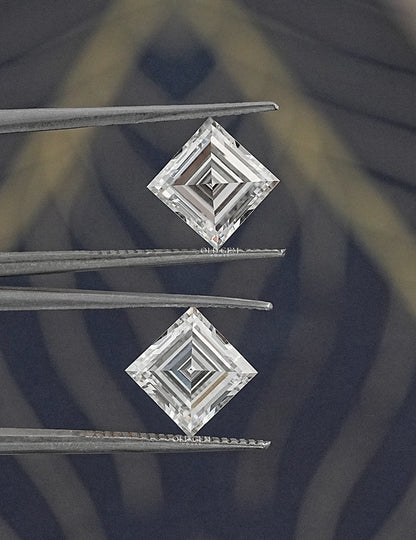 Antique Carre Cut Lab Grown Loose Matching Pair Lab Grown Diamond