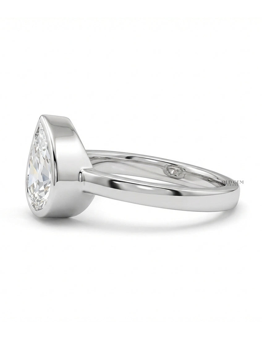 Pear Cut Lab Ruby Gemstone Toi Et Moi Ring Engagement Ring