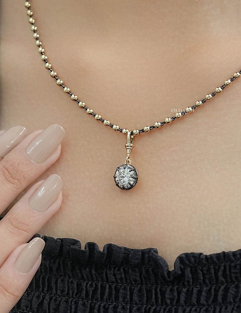 Round Cut Lab Diamond Ball Chain Necklace Necklaces
