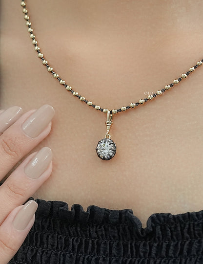 Round Cut Lab Diamond Ball Chain Necklace Necklaces