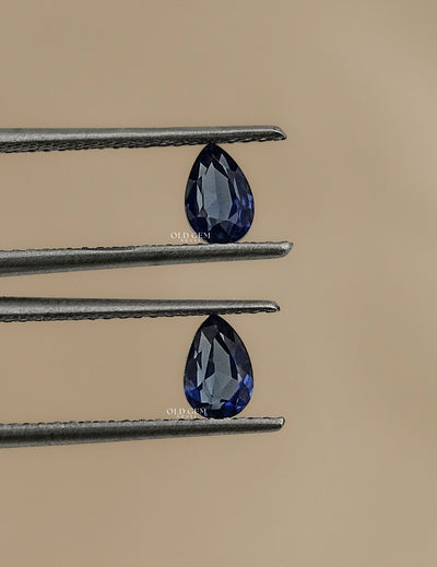 Pear Shape Blue Sapphire Gemstone Pairs