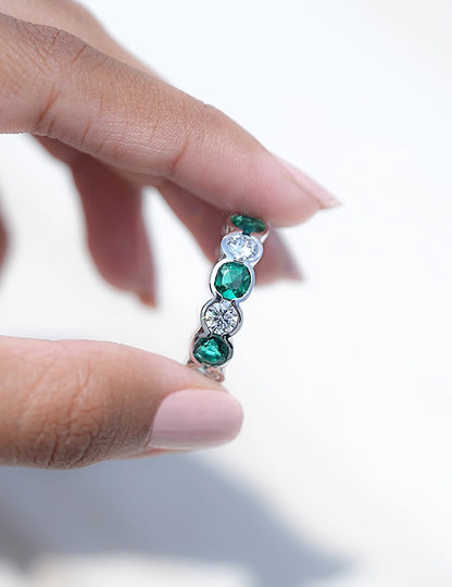 Emerald Gemstone Band