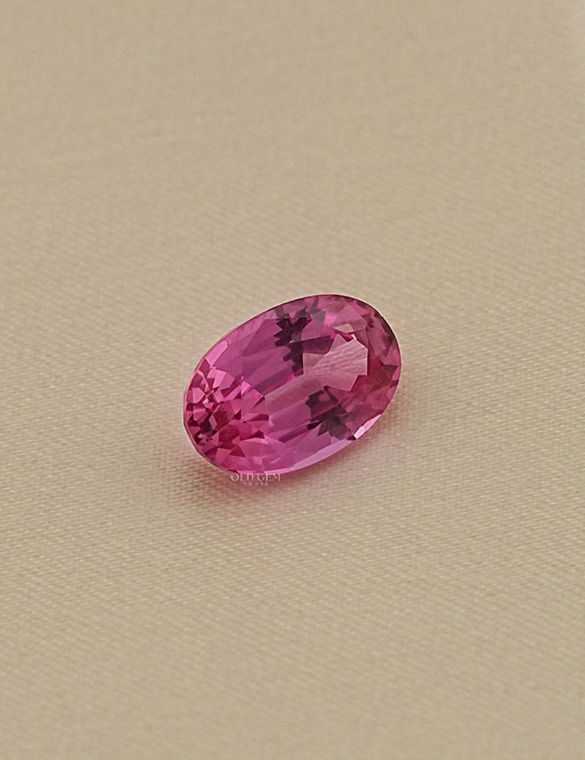 Pink Oval Lab Grown Loose Gemstone