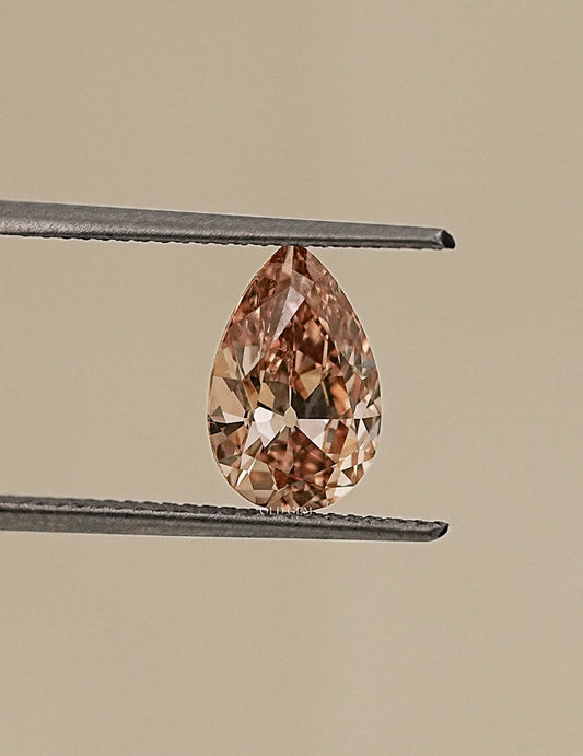 Brown Old Mine Pear Cut Lab Grown Diamond Lab Grown Diamond