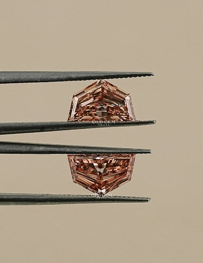 Cadillac Step Cut Lab Loose Champagne Diamond Lab Grown Diamond