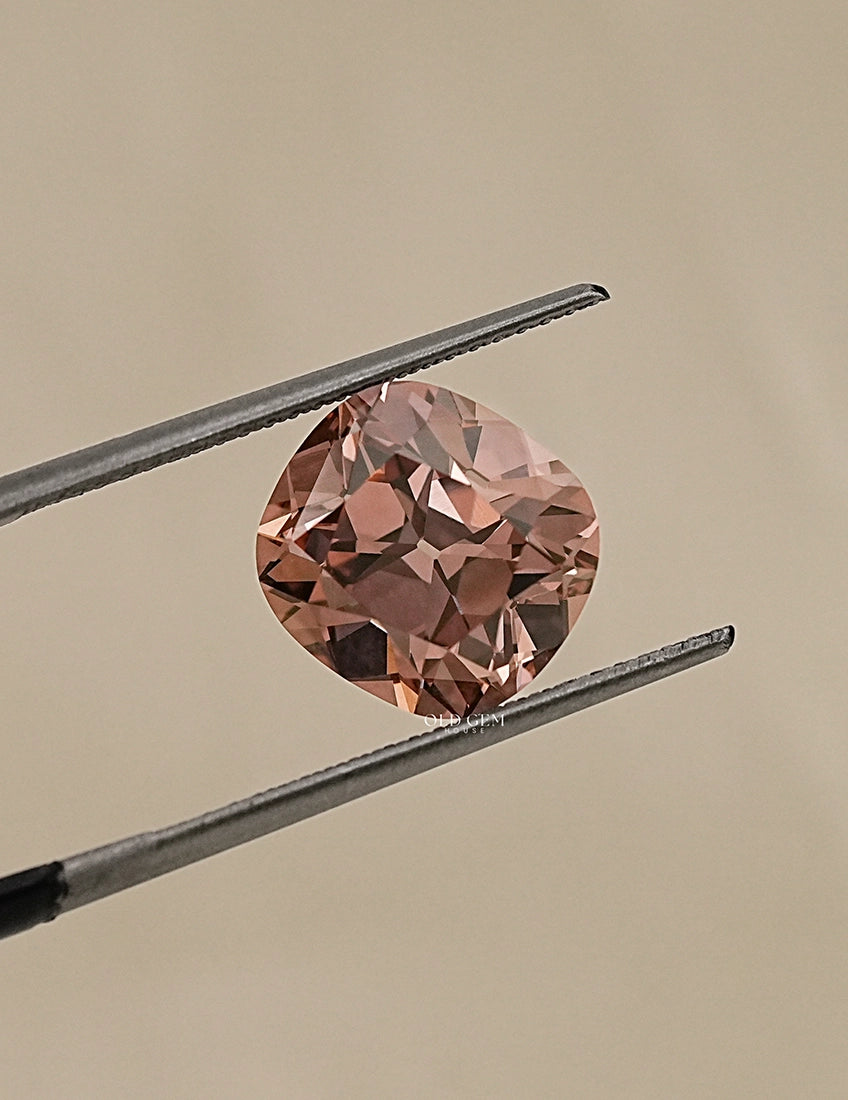Old Mine Cushion Cut Lab Champagne Diamond Lab Grown Diamond