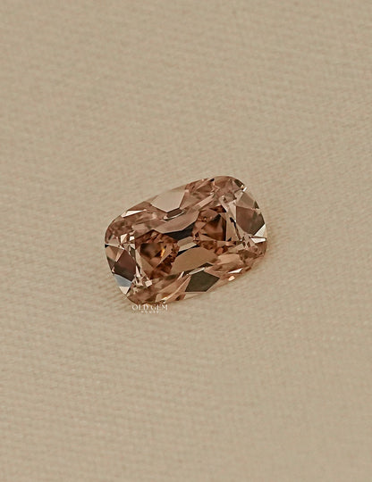 Old Mine Cushion Cut Champagne Diamond Lab Grown Diamond