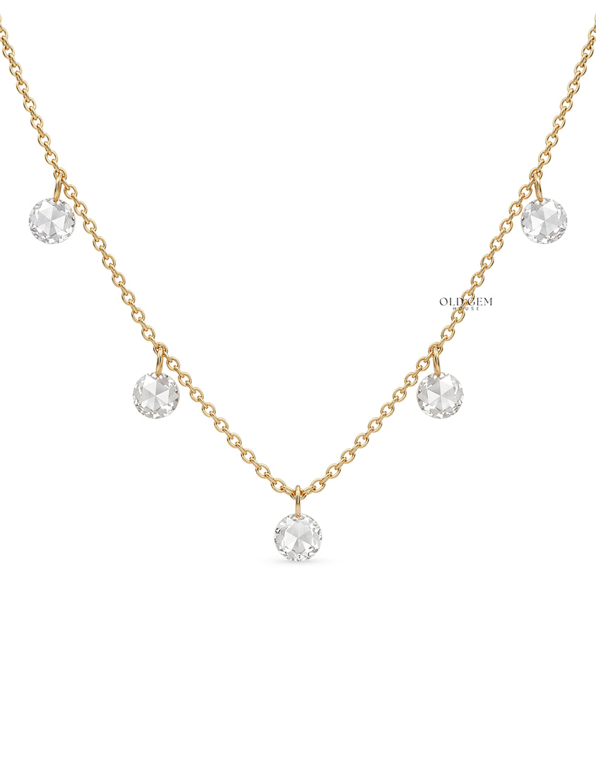 Charm Rose Cut Diamond Necklace