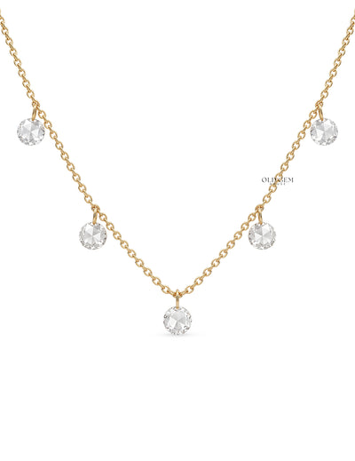 Charm Rose Cut Diamond Necklace