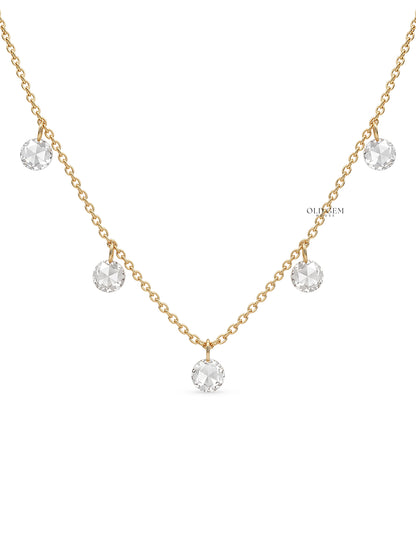 Charm Rose Cut Diamond Necklace