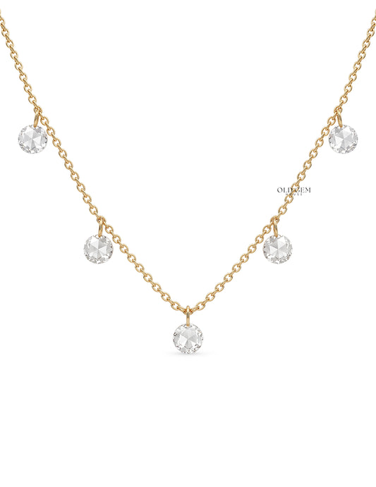 Charm Rose Cut Diamond Necklace