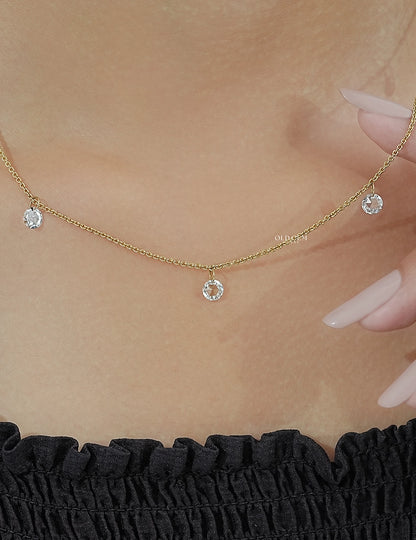 Charm Rose Cut Diamond Necklace