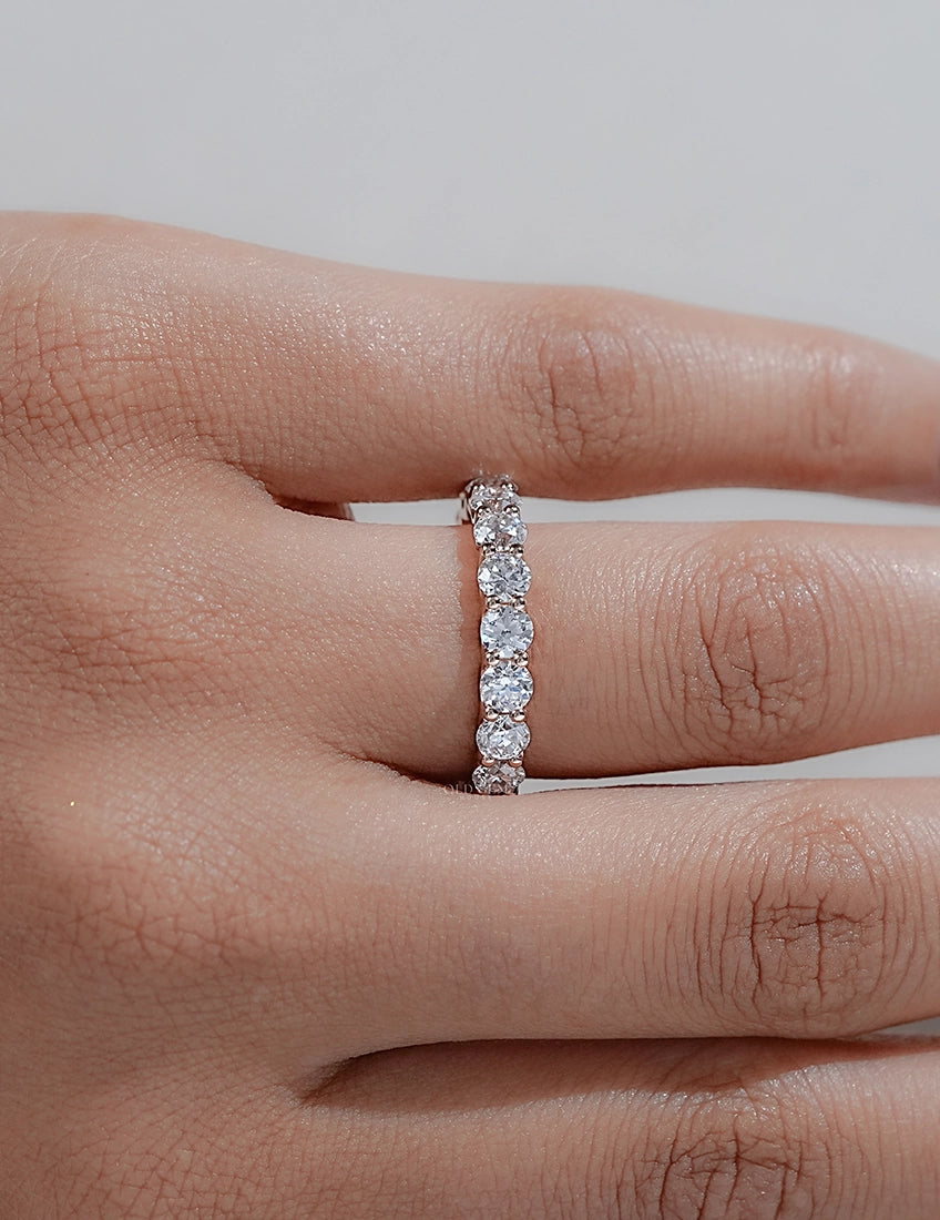 Old European Round Diamond Eternity Wedding Band Wedding Band