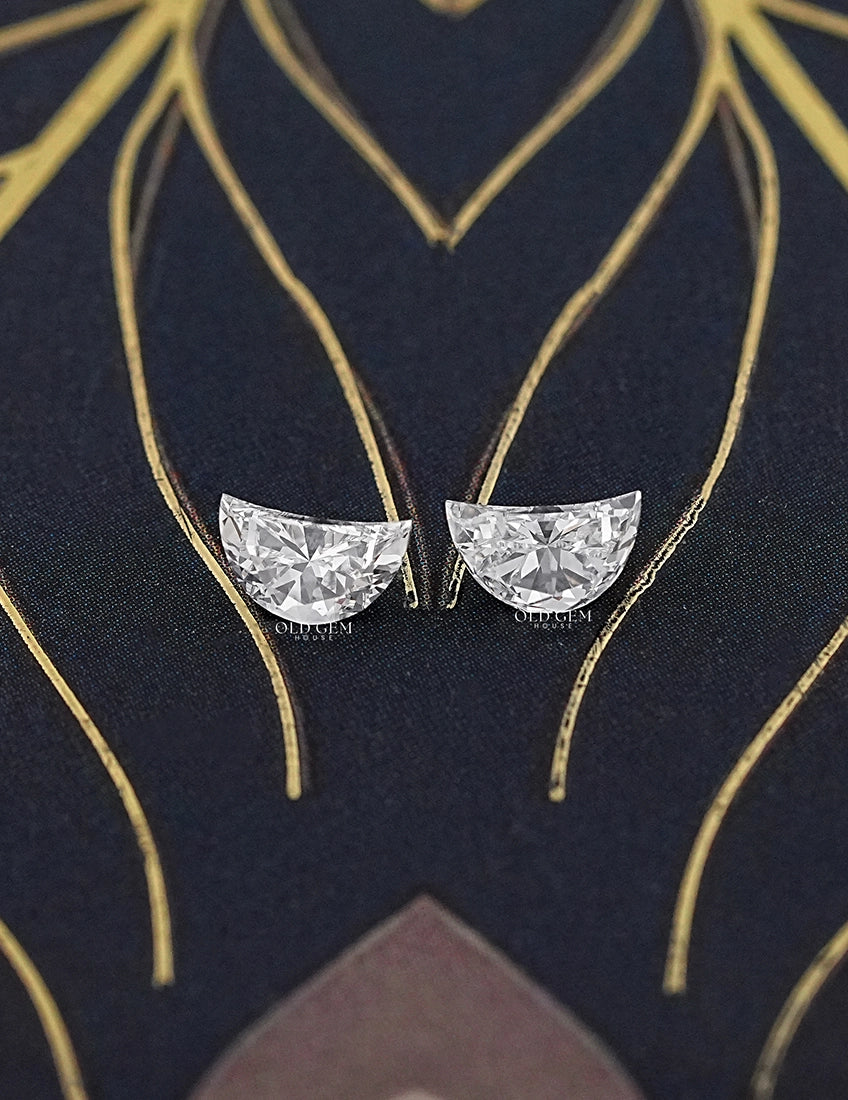 Crescent Half Moon Lab Diamond Loose