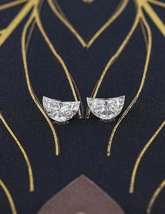 Crescent Half Moon Lab Diamond Loose