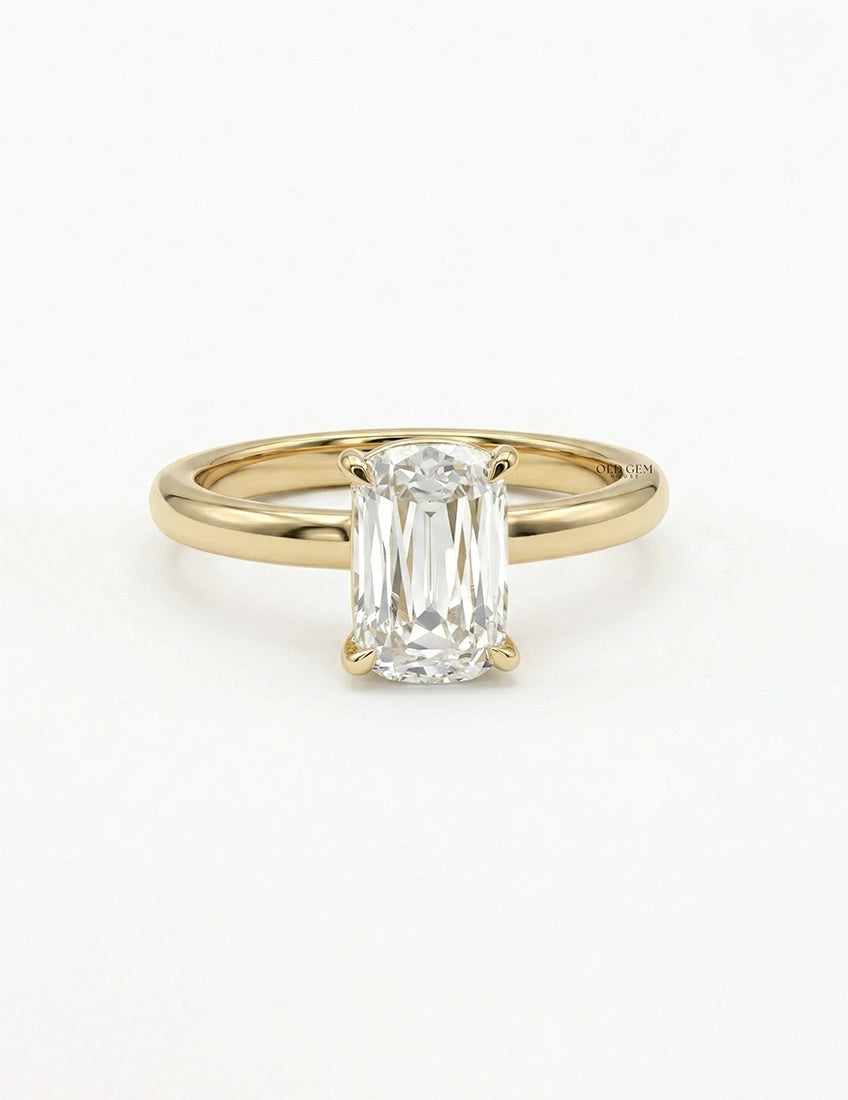 Georgian Criss Cut Diamond Solitaire Engagement Ring Engagement Ring