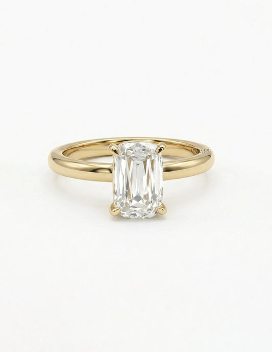 Georgian Criss Cut Diamond Solitaire Engagement Ring Engagement Ring