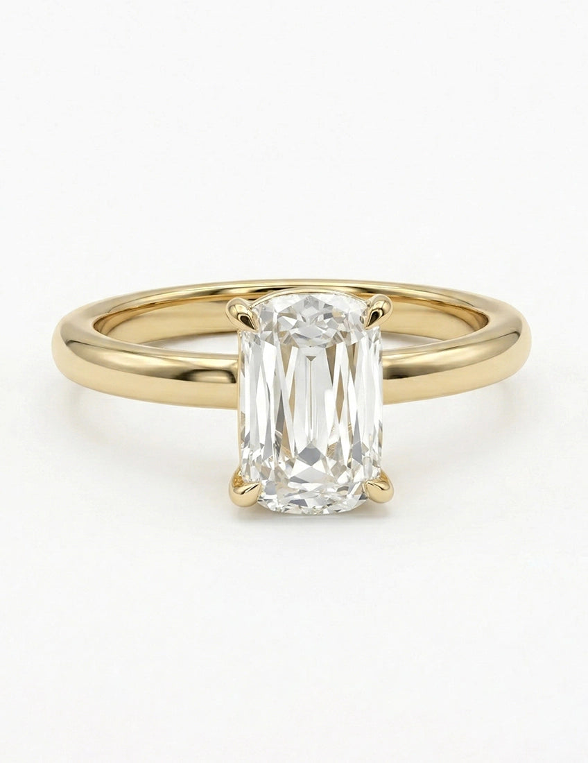 Georgian Criss Cut Diamond Solitaire Engagement Ring Engagement Ring