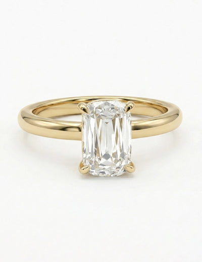 Georgian Criss Cut Diamond Solitaire Engagement Ring
