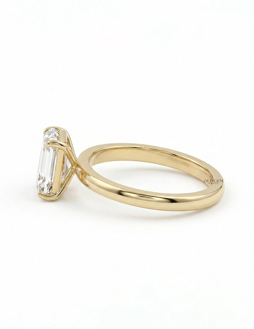 Georgian Criss Cut Diamond Solitaire Engagement Ring Engagement Ring