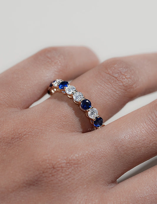 Sapphire Gemstone Eternity Band